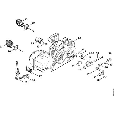 Motor Housing Assembly For Stihl Ms210 Ms210c Chainsaws Lands Engineers