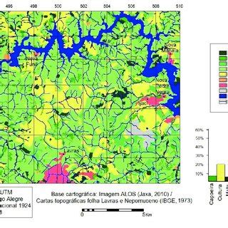 Mapa de uso do solo e cobertura vegetal da área de influência da