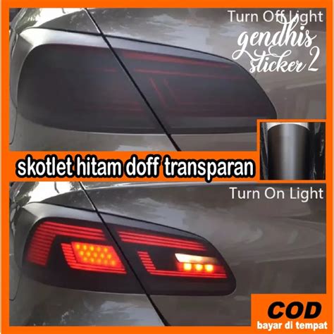 Stiker Skotlet Smoke Lampu Hitam Doff Hybrid Sticker Motor Variasi