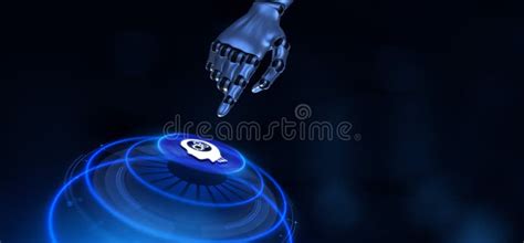 Machine Learning Artificial Intelligence Neural Network. Robot Hand ... 