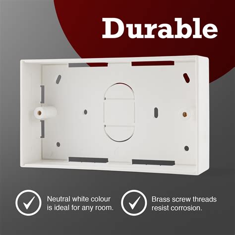 Rhinocables Ethernet Back Box For Faceplate Mm Double Gang Size