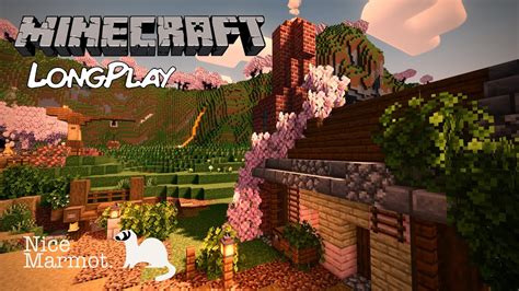 Minecraft Relaxing Longplay Cozy Mining Outpost At Cherry Blossom