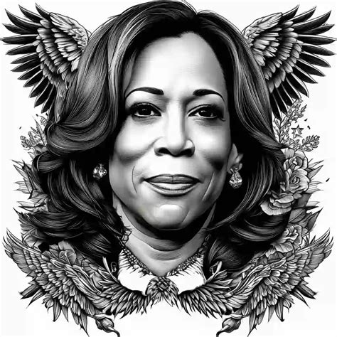 Kamala Harris President USA Tattoo Idea for Knee | tattoon.ai Generator