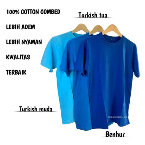 jual kaos polos turkish tua turkish muda biru benhur  biru navy
