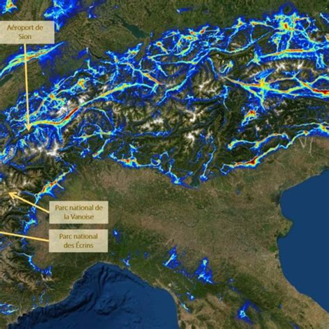 Carte De Chaleur De La Territorialisation De L Arc Alpin Pratiqu Par