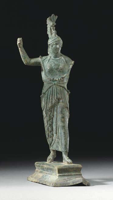 A Roman Bronze Athena Promachos Circa 1st Century A D Roman Sculpture Ancient Art Bronze