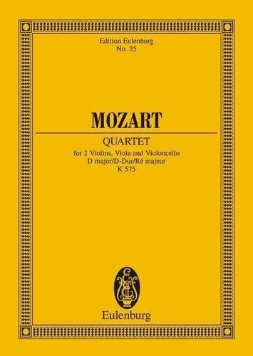 Eulenburg Miniature Scores Quatuor Cordes De Wolfgang Amadeus