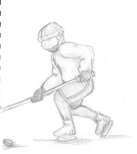 Albums Images How To Draw A Hockey Player Step By Step Sharp