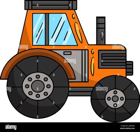 Tractor Vehicle Cartoon Colored Clipart Stock Vector Image Art Alamy