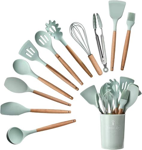 Henshow Kitchen Utensils Sets Silicone Pieces Cooking Utensils Sets