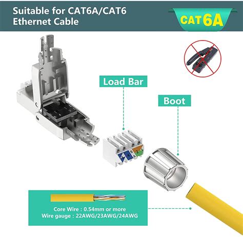 Zoerax Rj Cat Cat Cat A Connectors Tool Free Reusable Ethernet