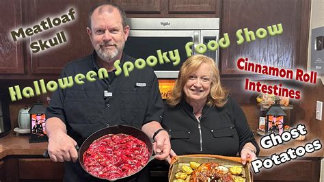 Halloween Spooky Food Show Skull Meatloaf Ghost Potatoes Cinnamon