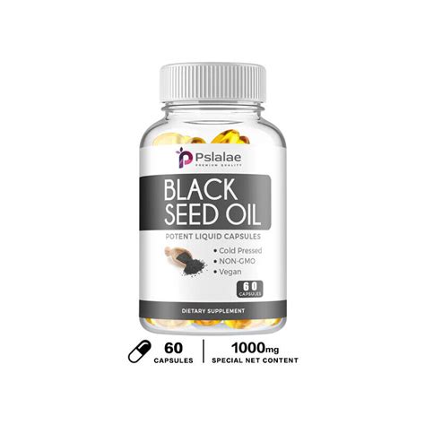 Black Seed Oil 1000mg 100 Pure Natural Cold Pressed Cumin Nigella Sativa Ebay