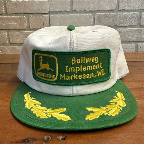 RARE Vintage John Deere Implement Farm Snapback Truck Gem