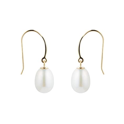 9ct Yellow Gold Freshwater Pearl Drop Earrings Earrings Jewellery Goldsmiths