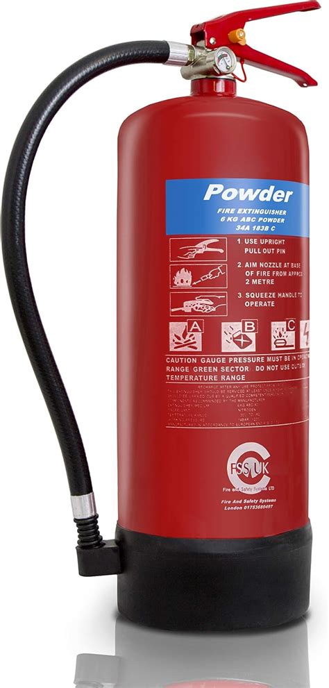 Premium FSS UK 6 KG ABC Dry Powder FIRE Extinguisher BSI KITEMARKED