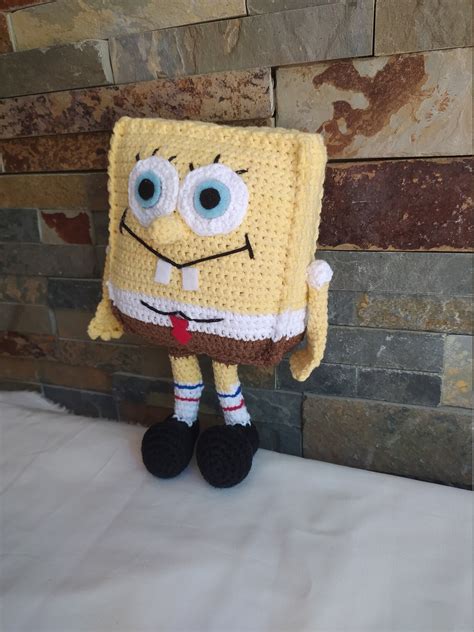 Spongebob Squarepants Amigurumi Crochet Stuffed Toy Etsy