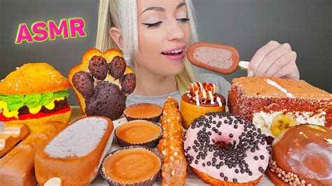 Asmr Eating Chocolate Candy Bars Ice Cream Cake Donut 초콜릿 디저트 먹방