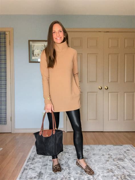 How To Wear Faux Leather Leggings Stripes And Whimsy