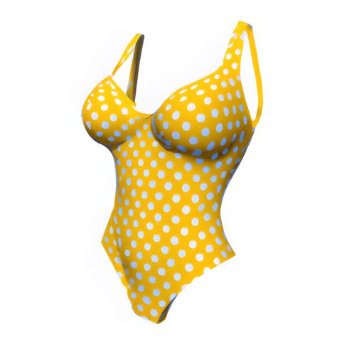 Yellow Polka Dot Bikini D Creative Fabrica