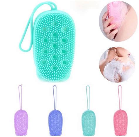 Silicone Bubble Bath Brush Double Sided Soft Deep Cleaning Bubble Bru