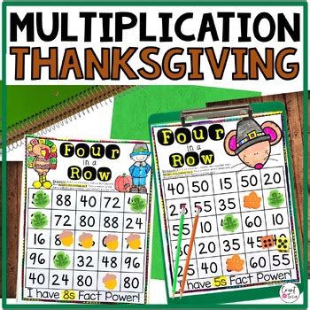 Thanksgiving Multiplication Games By Count On Tricia Tpt