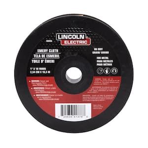 Lincoln Electric 1 in. x 25-Yard 120-Grit Emery Cloth Roll KH266 - The Home Depot