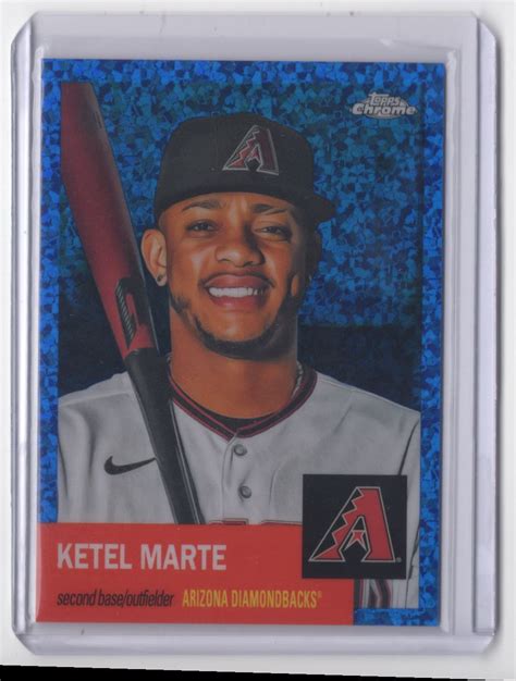 2022 Topps Chrome Platinum Anniversary Blue Mini Diamond Ketel Marte