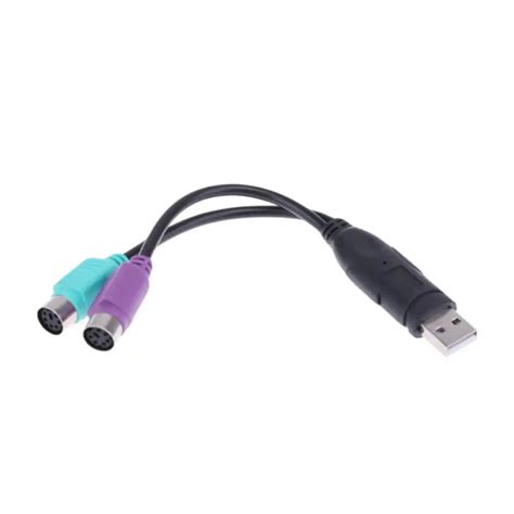 USB к PS/2 PS2 Мужской к женскому кабелю адаптер конвертер для ПК ...