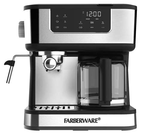 Farberware Dual Brew 10 Cup Coffee Espresso Black And Stainless