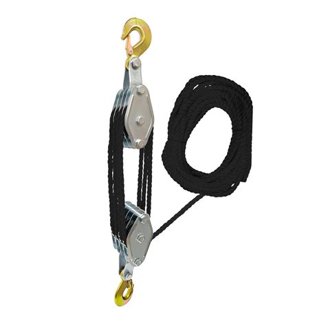 Baosity Manual Hand Lift Lifting Pulley Wheel Block And Tackle System