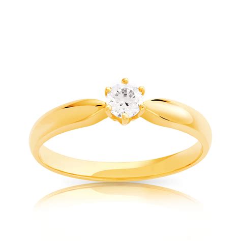 Bague Solitaire Or 750 Diamant 20 100e De Carat MATY