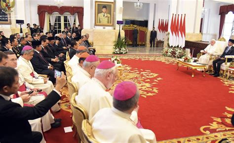 Presiden Jokowi Terima Kunjungan Resmi Kenegaraan Paus Fransiskus Di