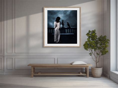 The Raven Fantasy Nude Photo Print Fairytale Nude Print Artistic Nude Photo Print Magic Nude Art