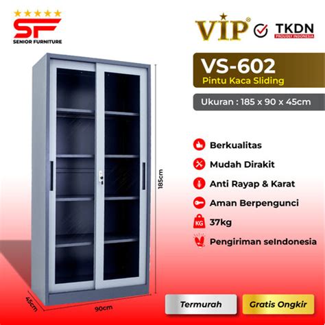 Jual Vip Star Vs Lemari Kabinet Arsip Besi Pintu Sliding Kaca