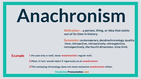 How to Pronounce ANACHRONISM l Definition, meaning, example and ...