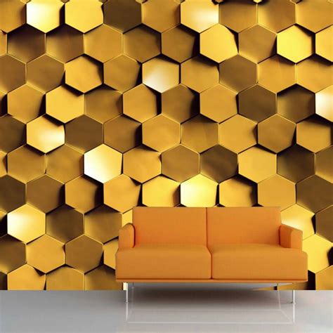 Gold Plated layered 3D Custom wall murals / wallpapers – DCWM000750 - Decor City