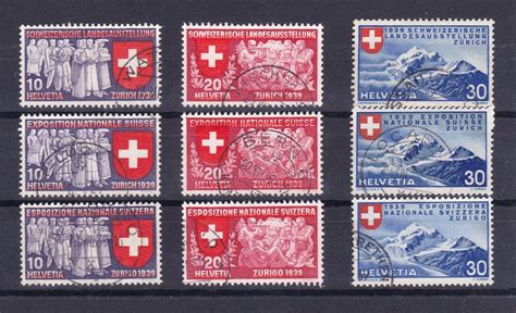 1939 Nr 219 227 3 gest Serien Landi Zürich SBK 45 Kaufen auf