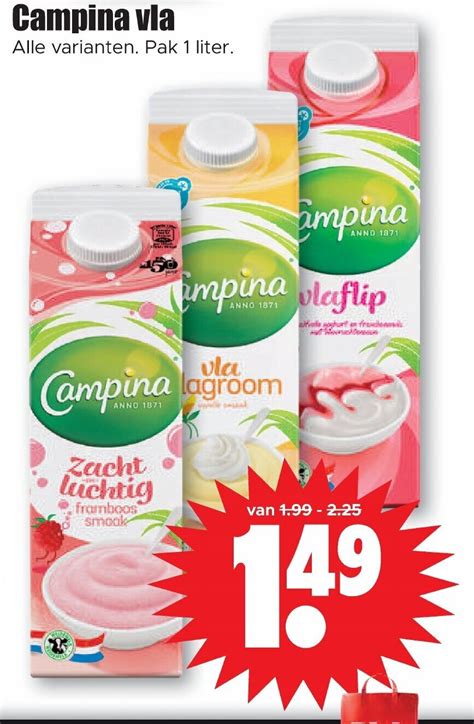 Campina Vla Pak 1 Liter Aanbieding Bij Dirk