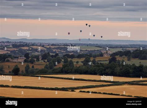 Hot Air Balloon Ride Over Bath Stock Photo Alamy