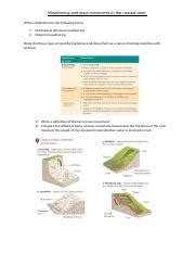 Weathering Mass Movement Docx Weathering And Mass Movement In The