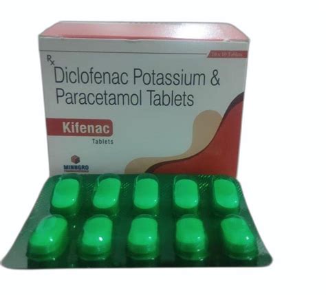 Kifenac Diclofenac Potassium And Paracetamol Tablets Packaging Type Box At Rs 65 Box In Panchkula