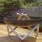 Wood Burning Fire Pit Memel Curonian Stainless Steel Carbon Steel