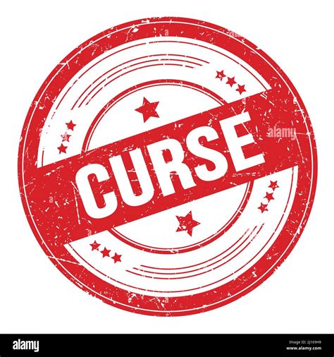 Curse Text On Red Round Grungy Texture Stamp Stock Photo Alamy