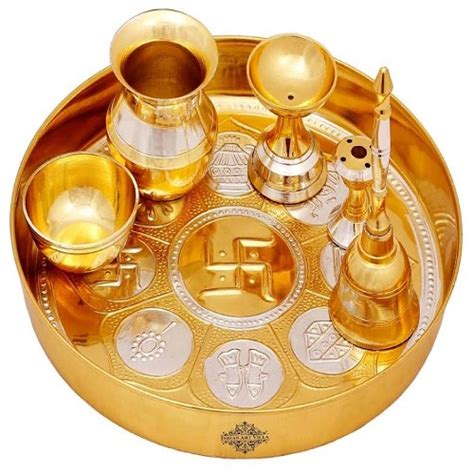 Best Pooja Thali Decorative Brass Copper Thalis Online