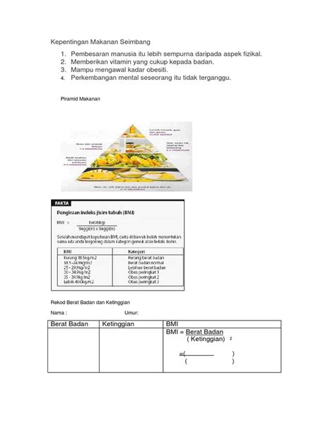 Pdf Kepentingan Makanan Seimbang Dokumentips