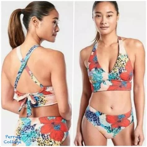 Athleta Swim Athleta Plunge Printed Bikini Top Ac Bora Bora Poshmark