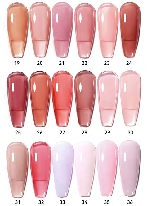 JTING 48colors Nude Jelly Gel Nail Polish Set Box Free Design