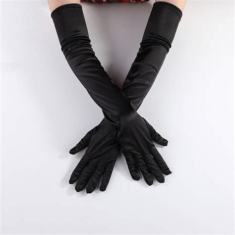 Women S Satin Long Gloves Opera Wedding Bridal Evening Party Prom Costume Glove Ebay