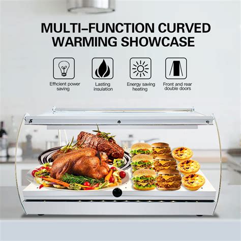 Electric Heated Display Showcase Hot Food Warmer Kfc Hot Cabinet Heat